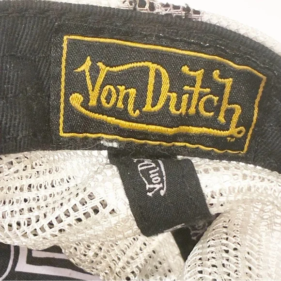 Von Dutch JAX BLACK TRUCKER Muti Print‎ One Size Adjustable